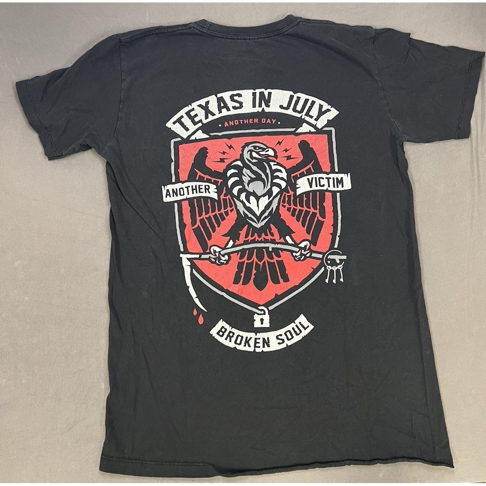 Texas In July T-Shirt Metalcore Black Tshirt Another Victim Broken Soul Vulture